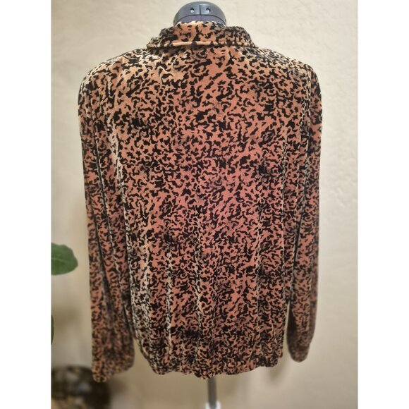 Joan Leslie 1X Animal Print Velour Jacket - Picture 2 of 6